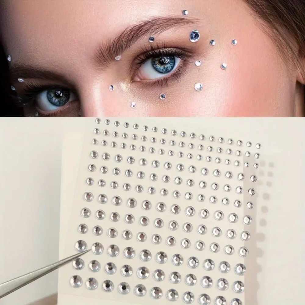 Rhinestone Nail Gem - 165 sztuk samoprzylepne naklejki ze strasami,