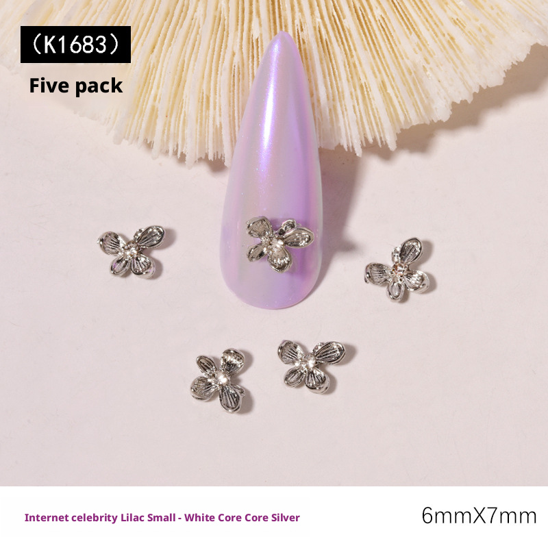 Nail Art Lilac - 10 szt. Ozdób do paznokci Y2K