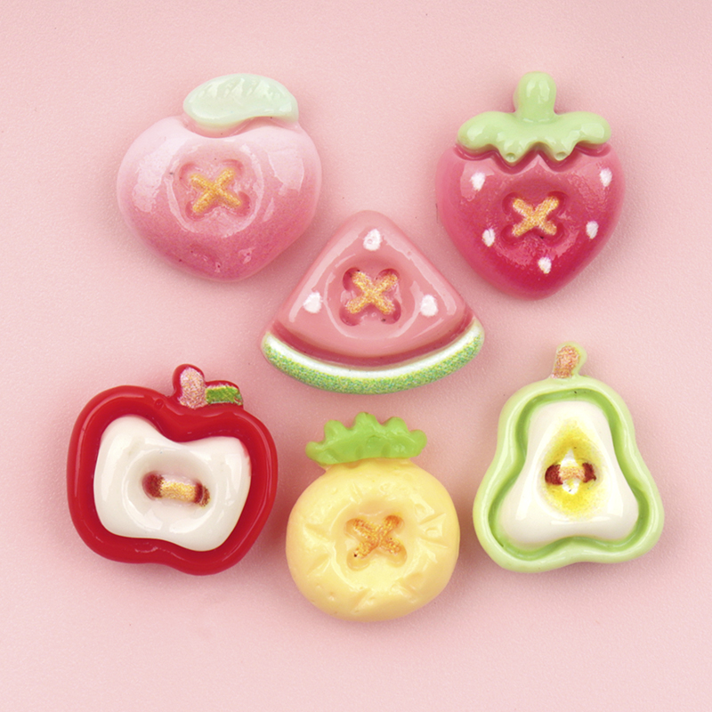 Nail Art Strawberry - 50/500 szt. Mini Symulowane Owoce z