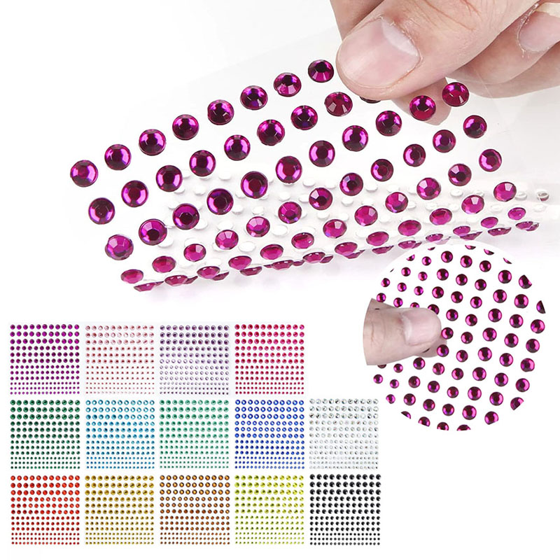 Rhinestone Nail Gem - Samoprzylepne naklejki z kryształu górskiego na
