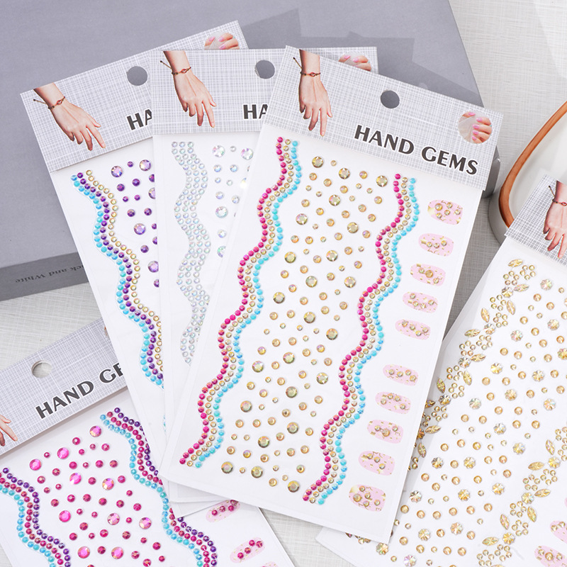 Rhinestone Nail Gem - Naklejki na paznokcie w formie bransoletki