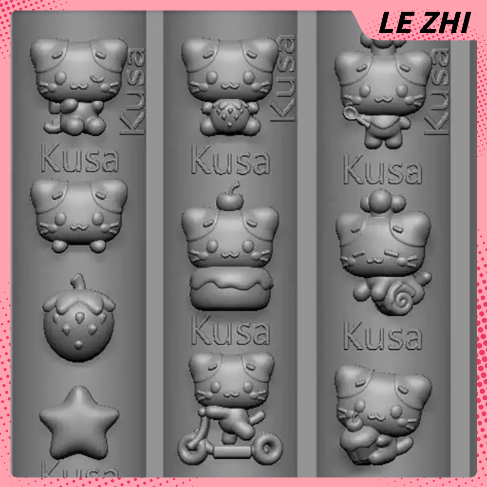 Nail Art Strawberry - 1 szt. Kreskówkowa, urocza forma silikonowa