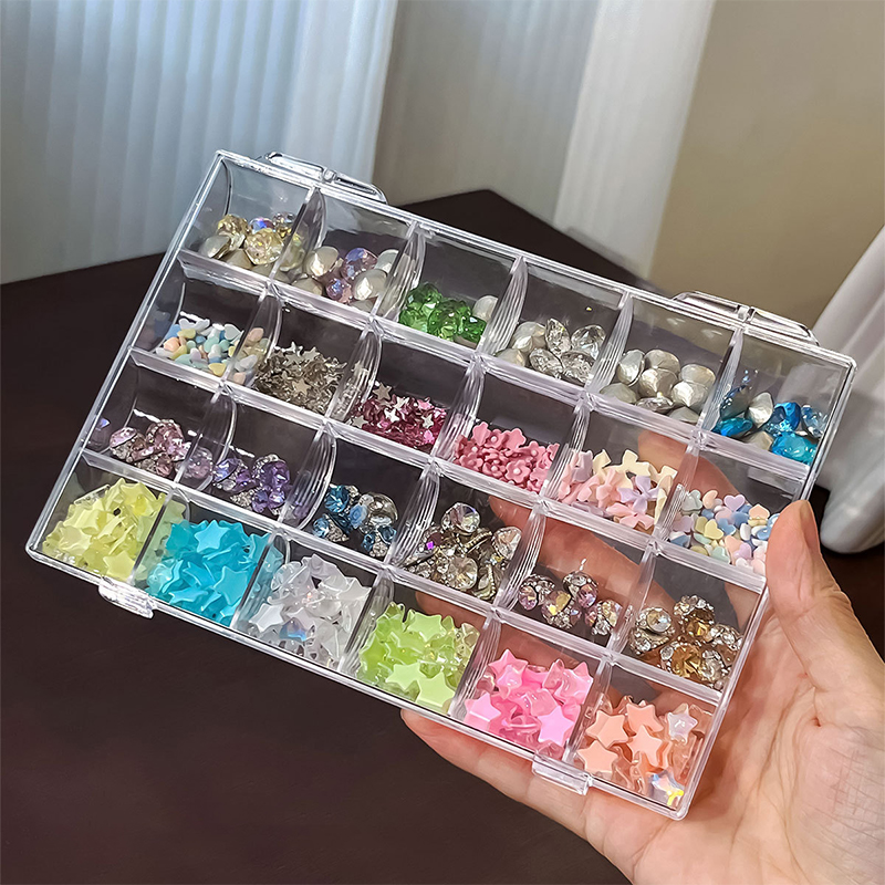 Rhinestone Nail Gem - Organizer na koraliki do biżuterii DIY,