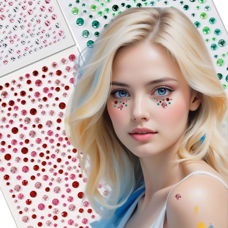 Wielokolorowe akrylowe naklejk – Rhinestone Nail Gem recenzja i cena
