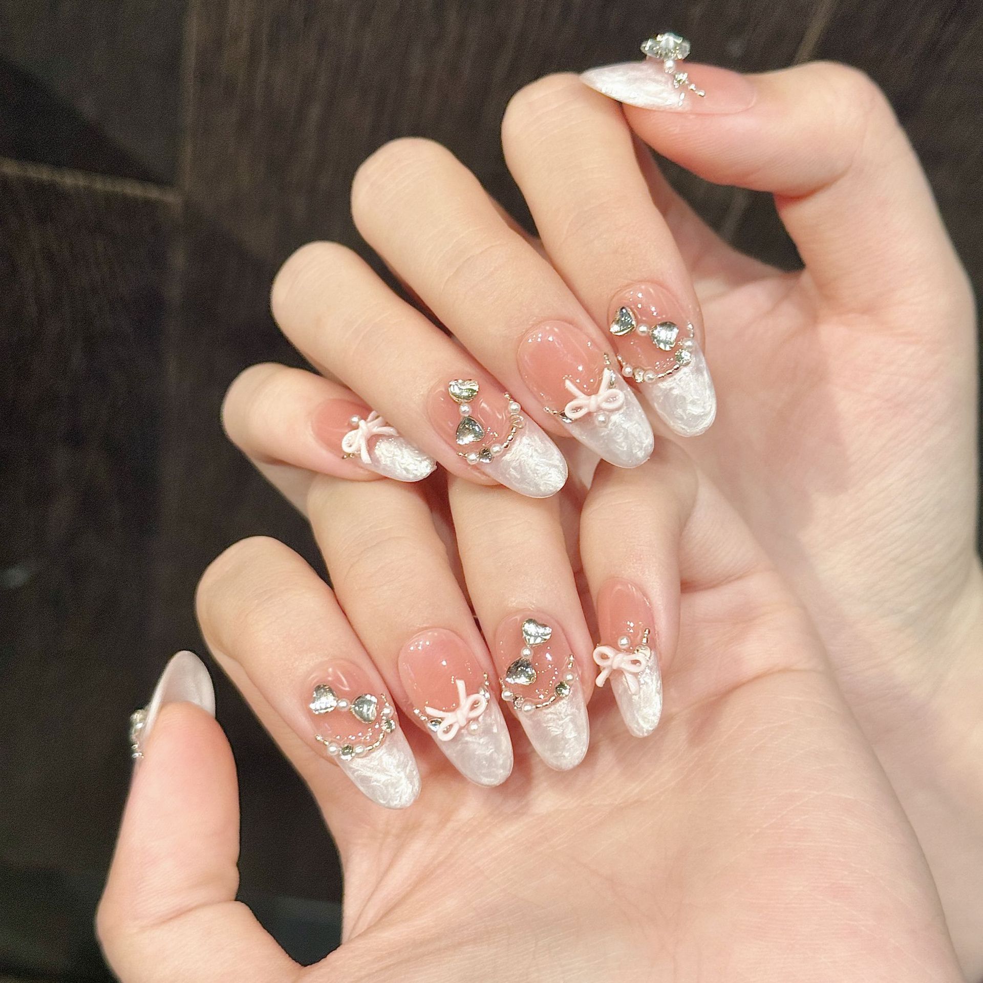 10szt Ręcznie robione paznokci – Nail Art Pink Cat Eye recenzja i cena