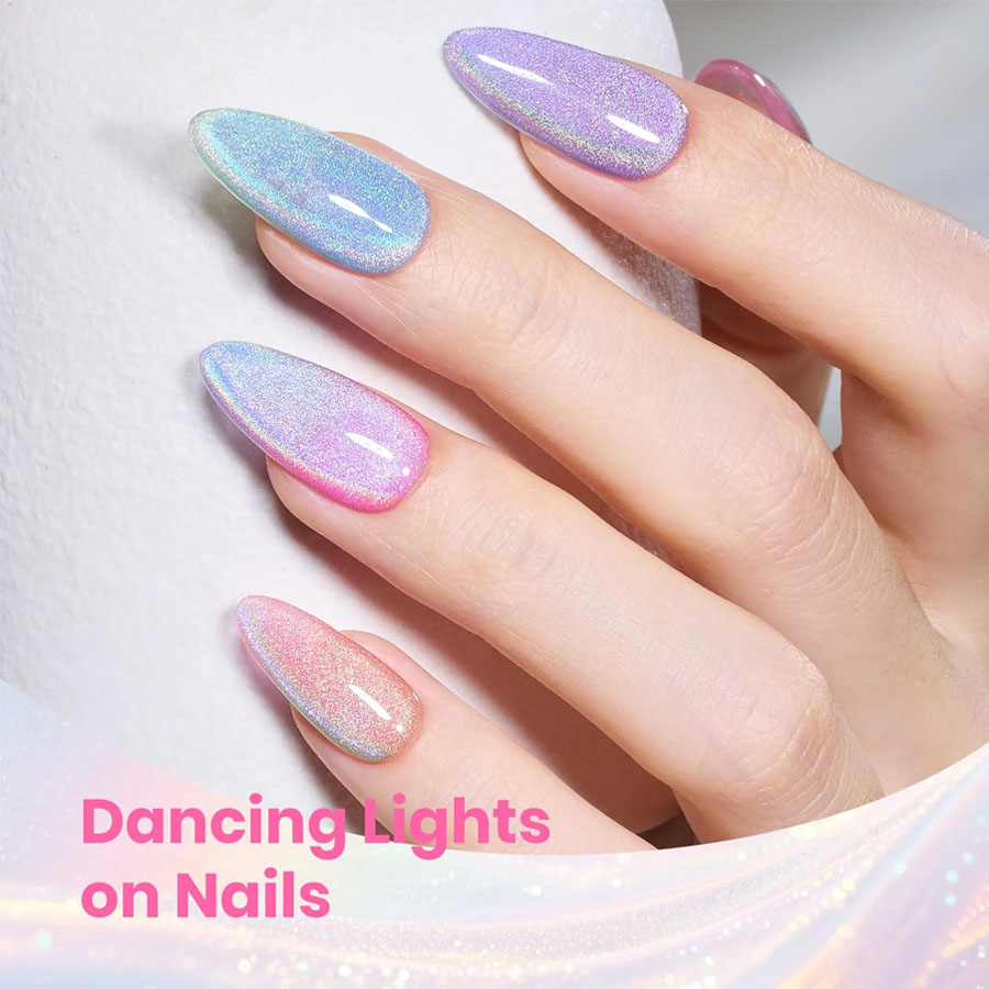 QAZIXU 1/6 szt. Zestaw lakieró – Nail Art Pink Cat Eye recenzja i cena