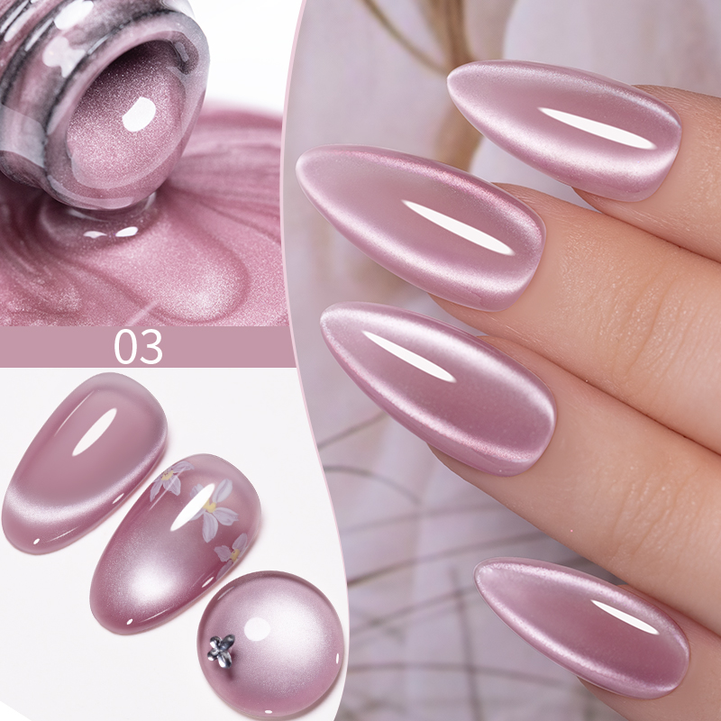 7.5ML Cherry Pink Jelly Glass  – Nail Art Pink Cat Eye recenzja i cena