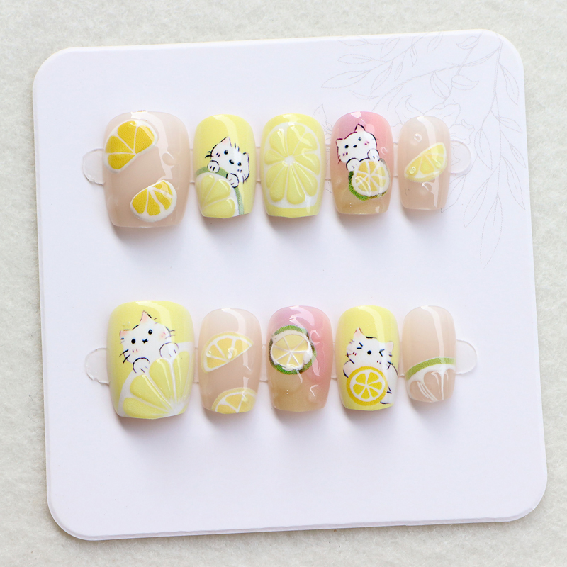 10 szt. Damskie modne, urocze  – Nail Art Strawberry recenzja i cena