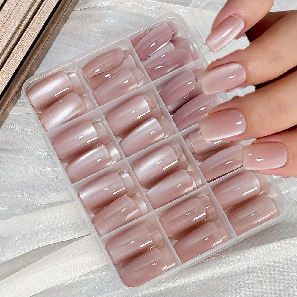 144 szt. Błyszczące, różowe, e – Nail Art Pink Cat Eye recenzja i cena