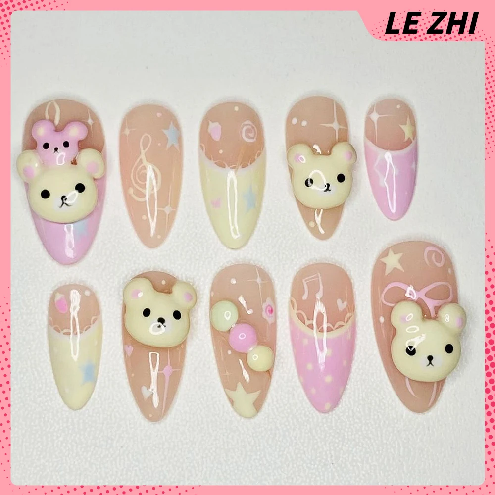 3D Handmade Rilakkuma Press On – Nail Art Strawberry recenzja i cena