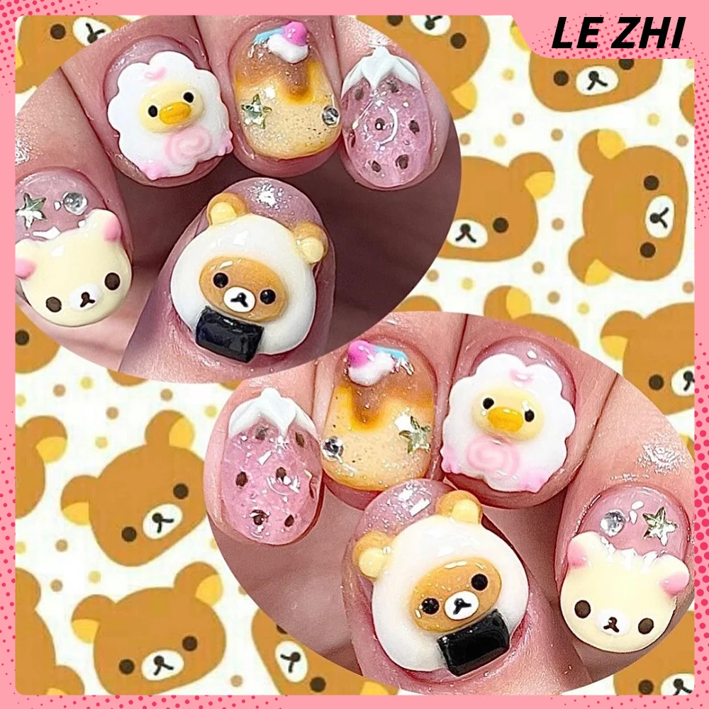 3D Handmade Rilakkuma Press On – Nail Art Strawberry recenzja i cena