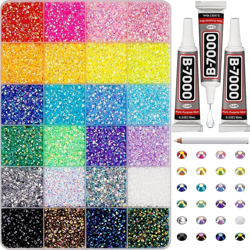 Wielokolorowy Zestaw Żywicznyc – Rhinestone Nail Gem recenzja i cena