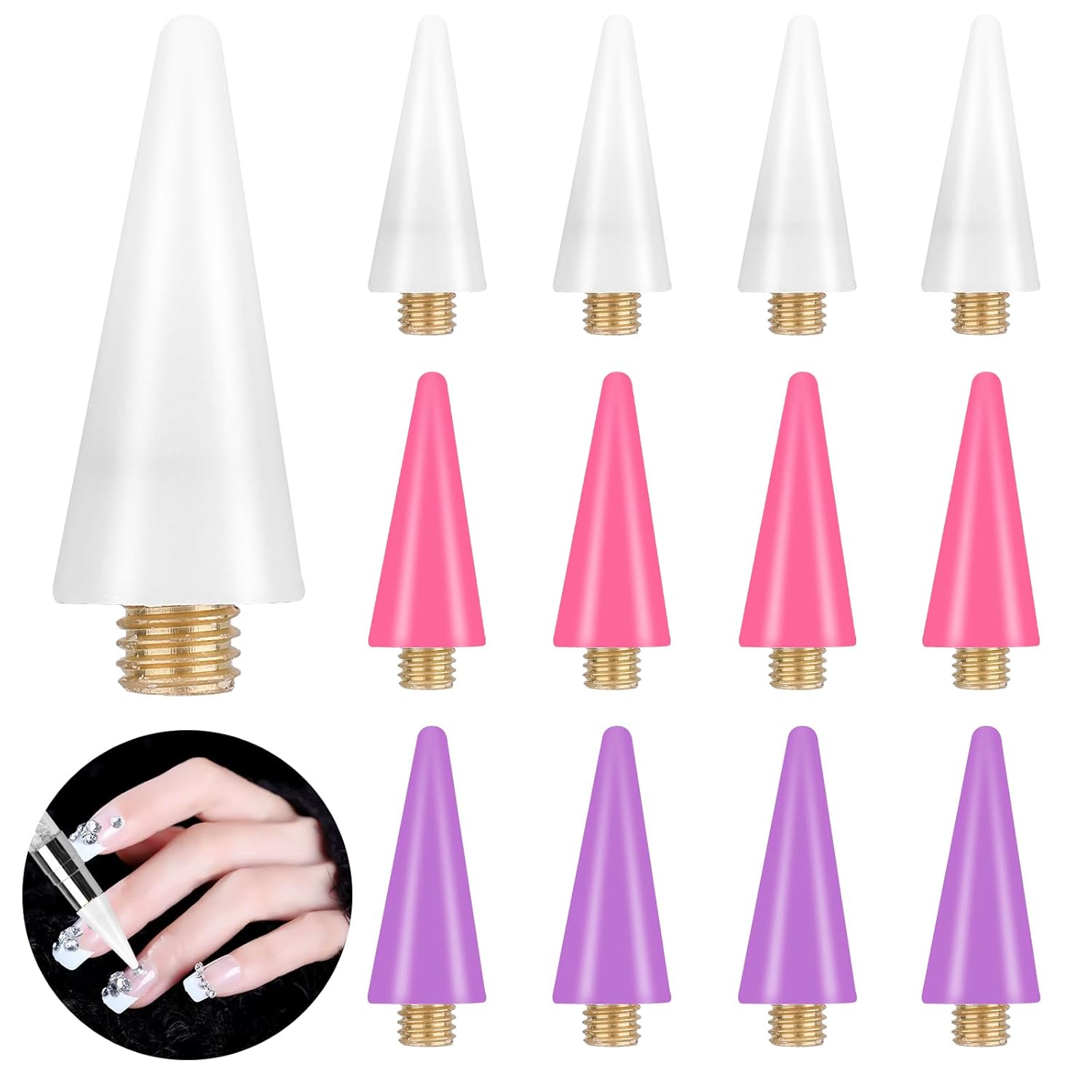 12-częściowe wymienne końcówki – Rhinestone Nail Gem recenzja i cena