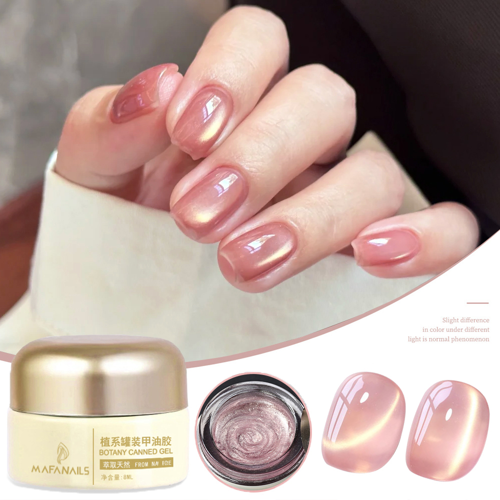8ml Błyszczący Nude Różowy Lak – Nail Art Pink Cat Eye recenzja i cena