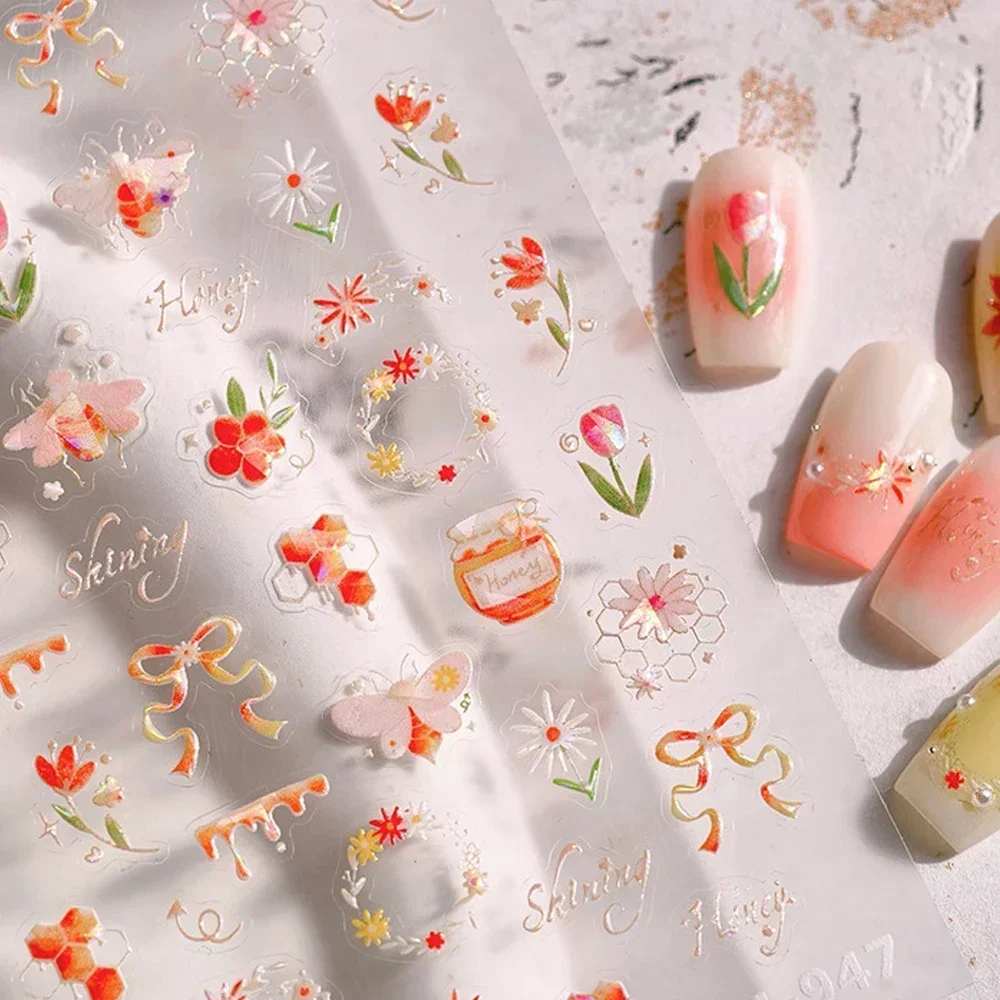 5D kwiaty ptak motyl naklejka  – Nail Art Lilac recenzja i cena