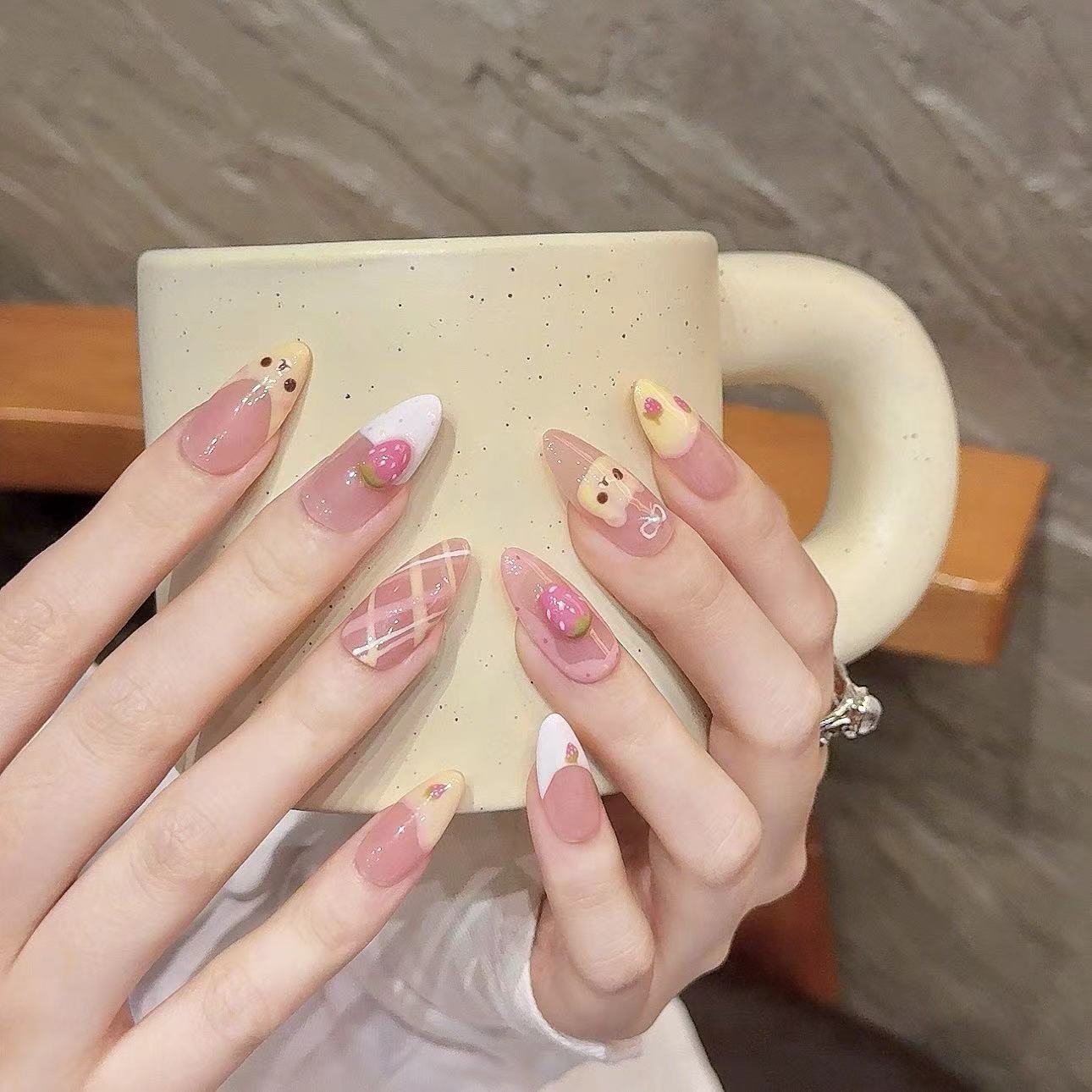 10 szt. Czysto ręcznie dociska – Nail Art Strawberry recenzja i cena