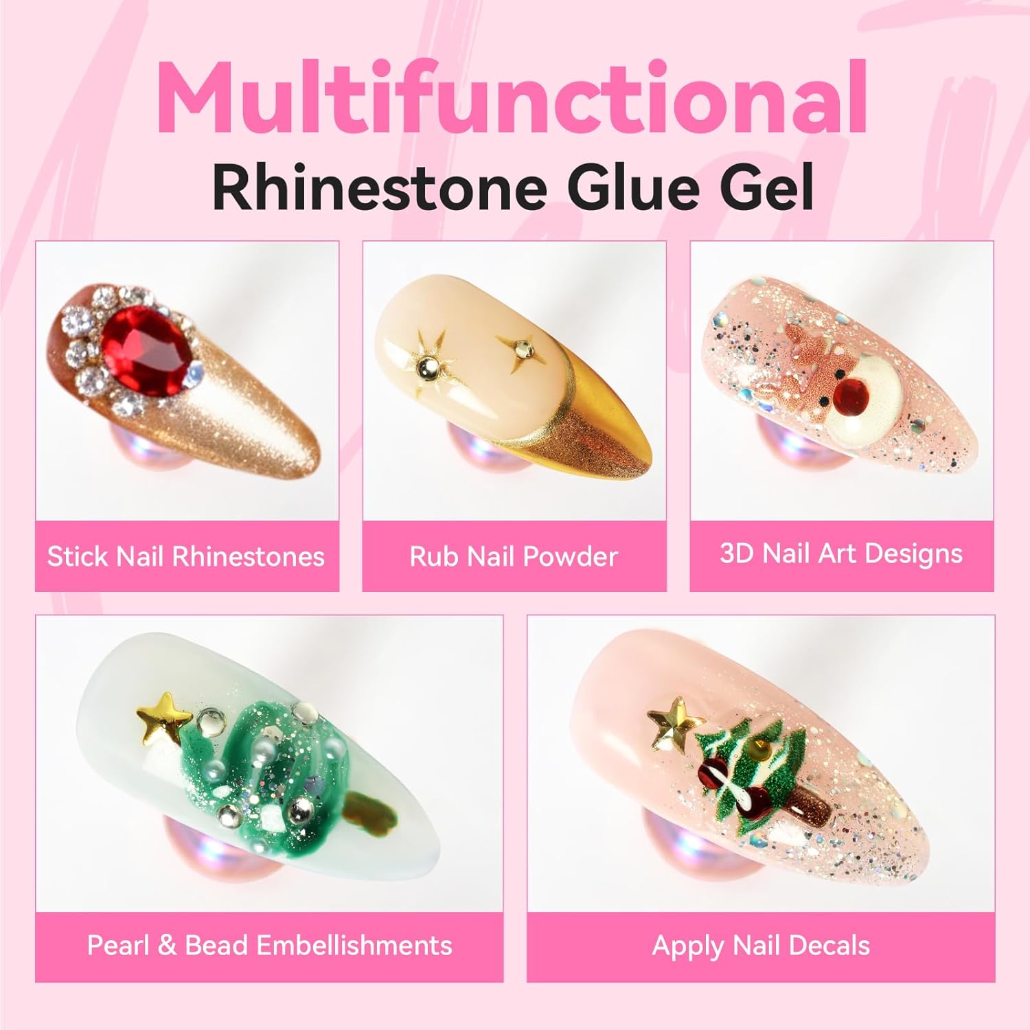 4 szt. Klej do cyrkonii Makart – Rhinestone Nail Gem recenzja i cena
