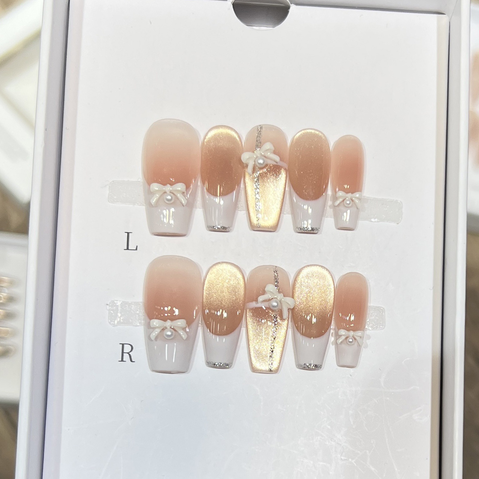 10 SZT. Różowe sztuczne paznok – Nail Art Pink Cat Eye recenzja i cena